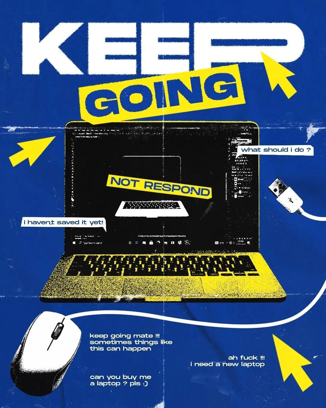 Typographic Poster example showing a brand campaign