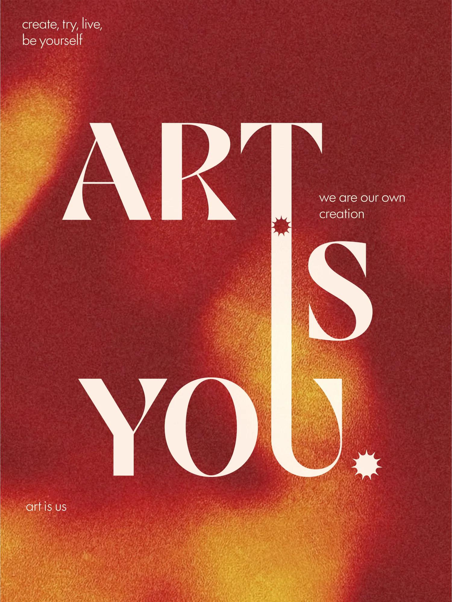 Typographic Poster example showing a social media creative