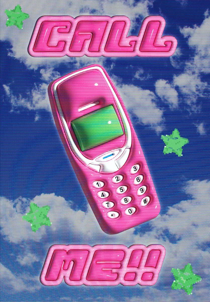 Vaporwave example showing a social media creative
