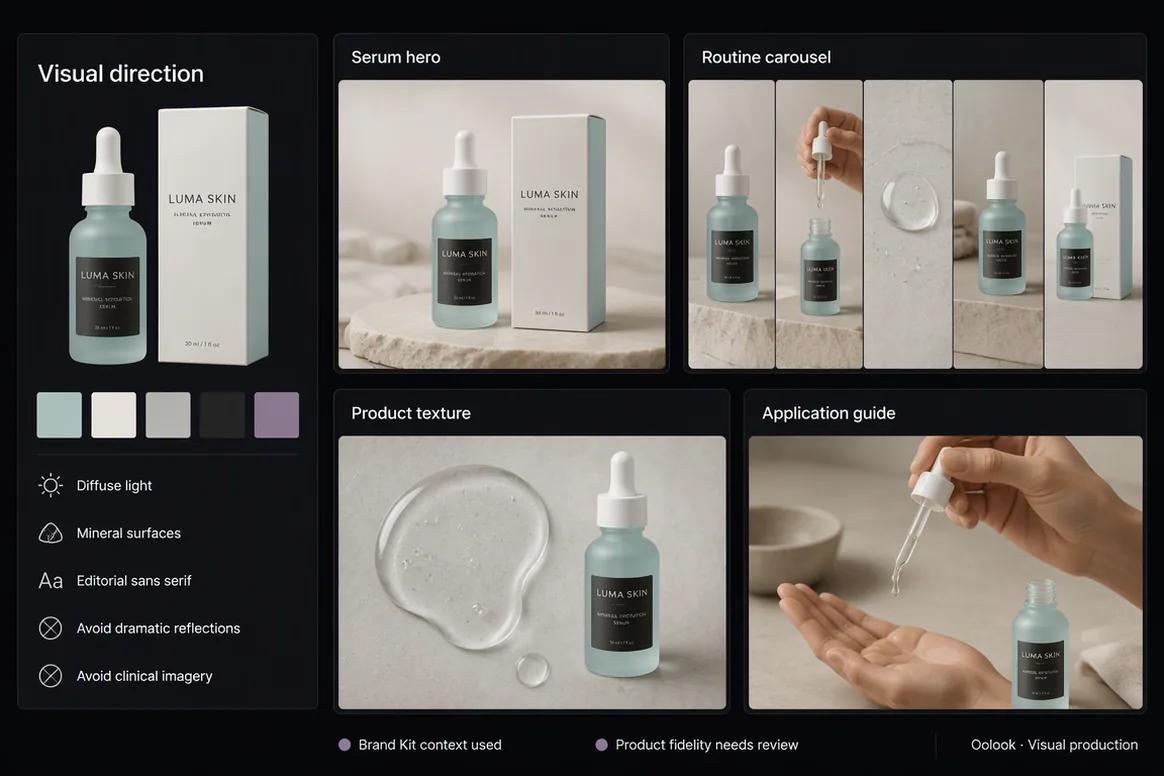 Brand visual direction applied to campaign assets
