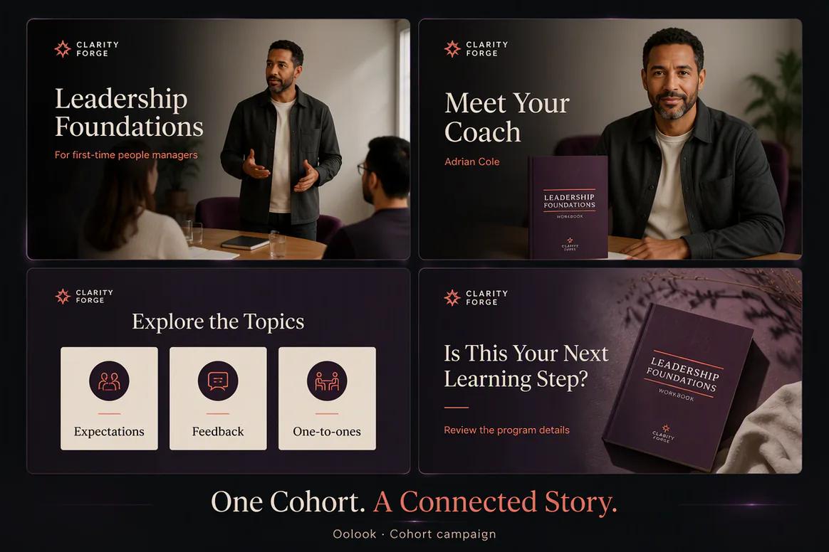 Oolook displaying a coordinated coaching cohort campaign