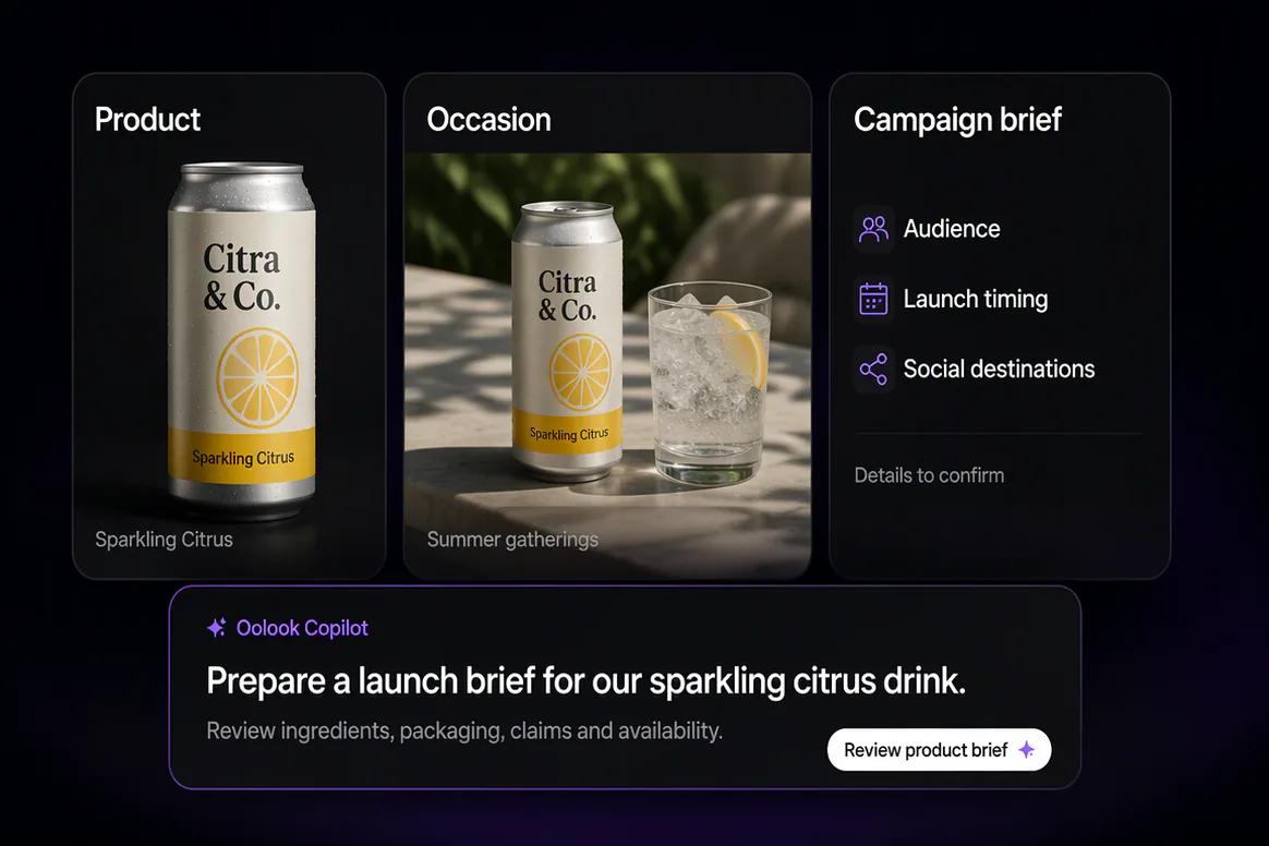 Food and beverage product launch campaign prepared in Oolook