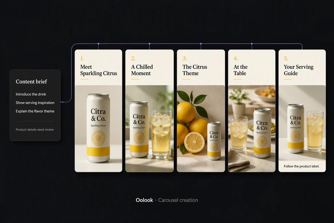 Serving ideas and product imagery prepared for social content