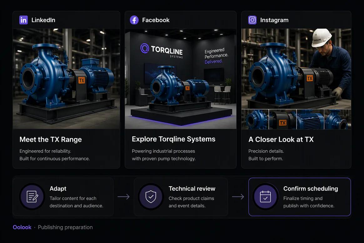 Manufacturing campaign adapted for social events and SEO content