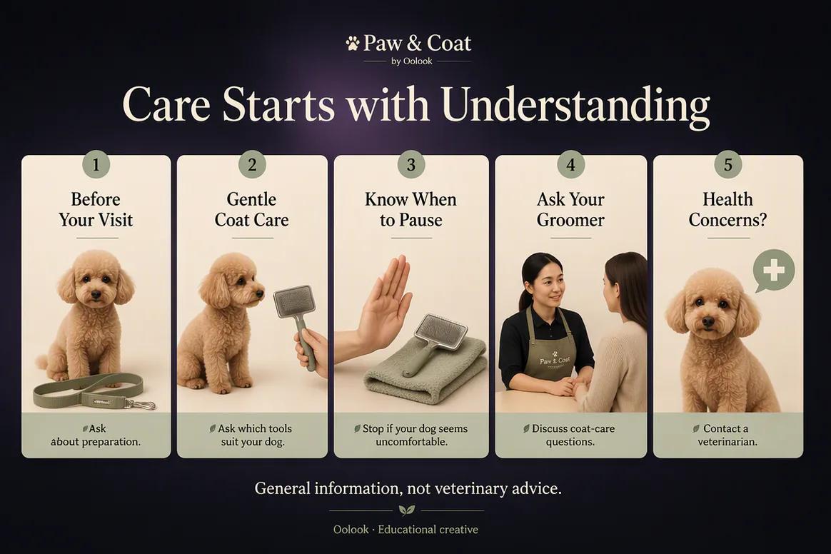 Pet care educational content prepared for responsible review