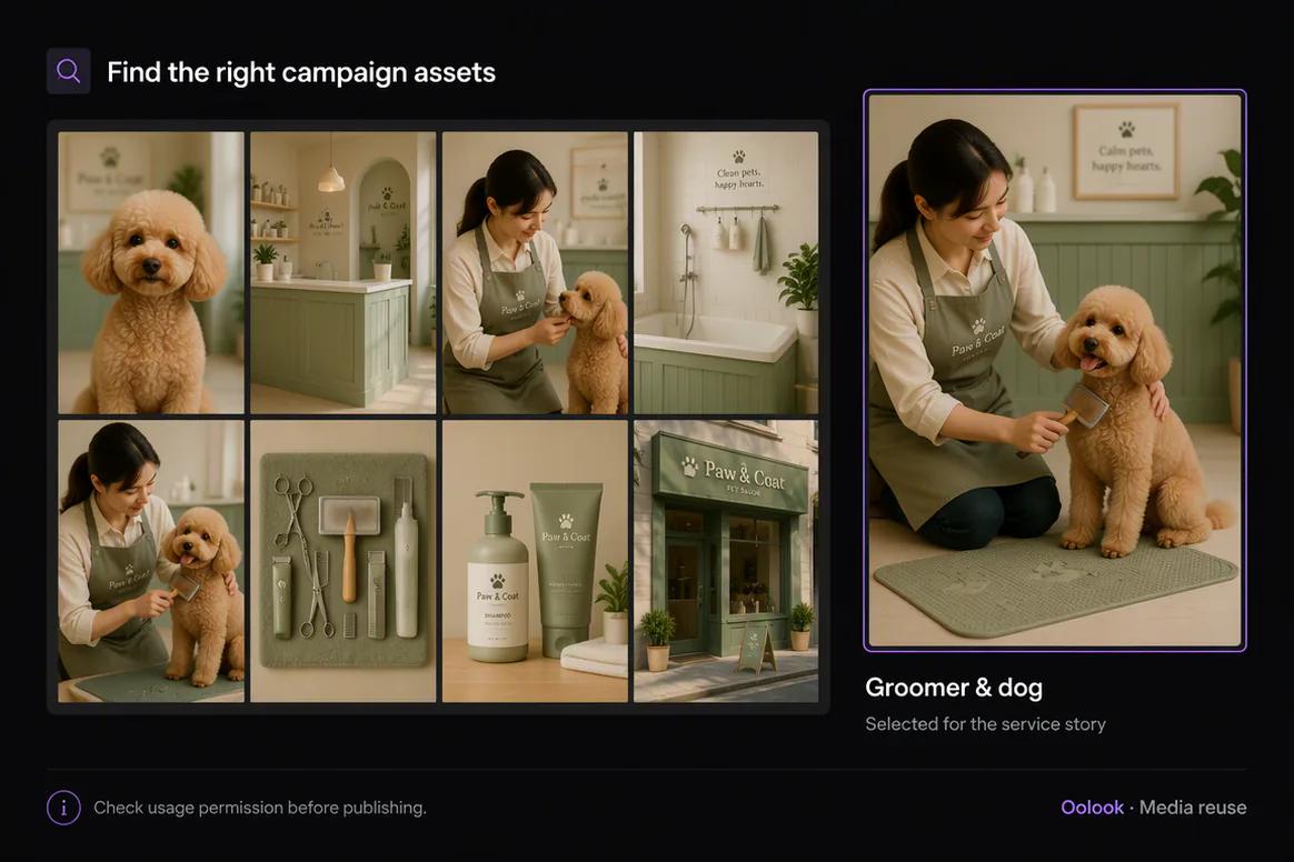 Oolook displaying approved pet product education content