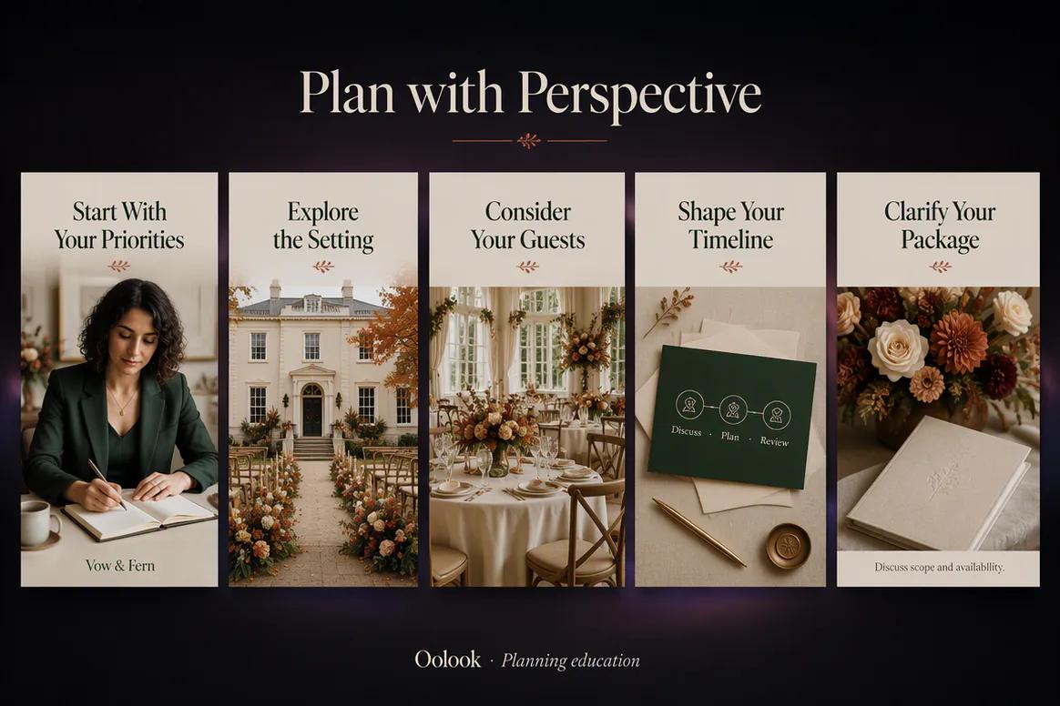 Oolook displaying a reviewed wedding planning carousel