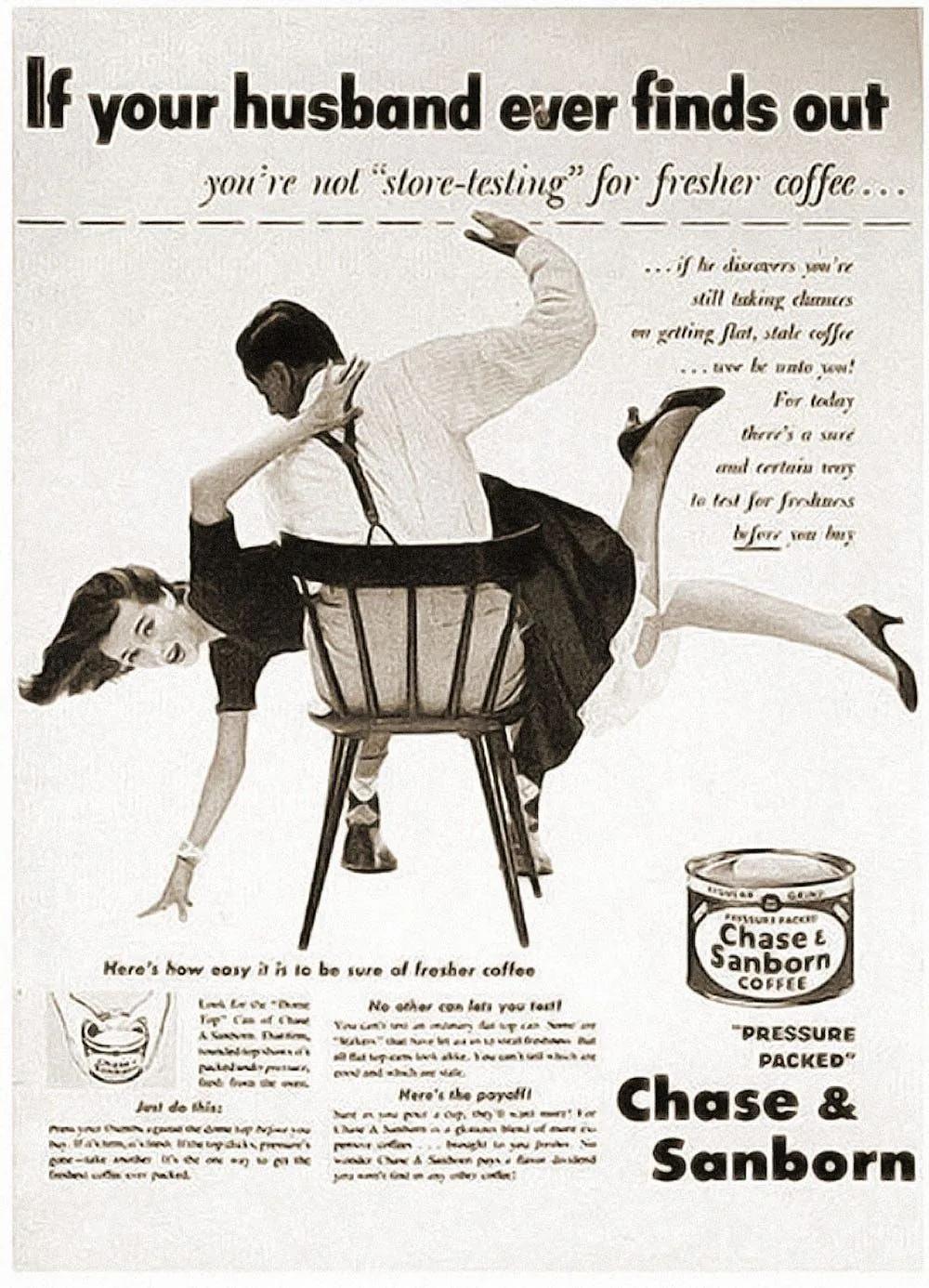 1950s Advertising example showing a product advertisement