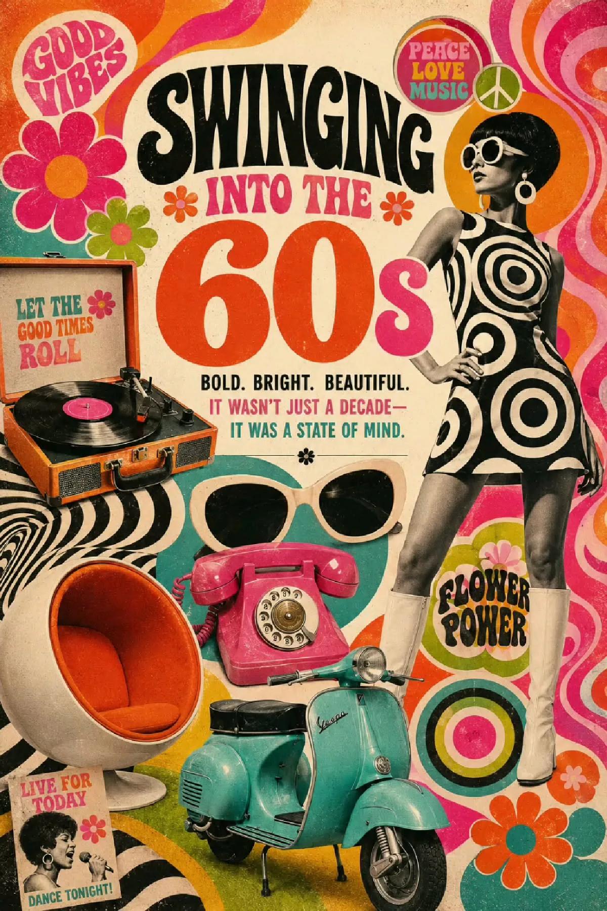 1960s Mod example showing a people or portrait
