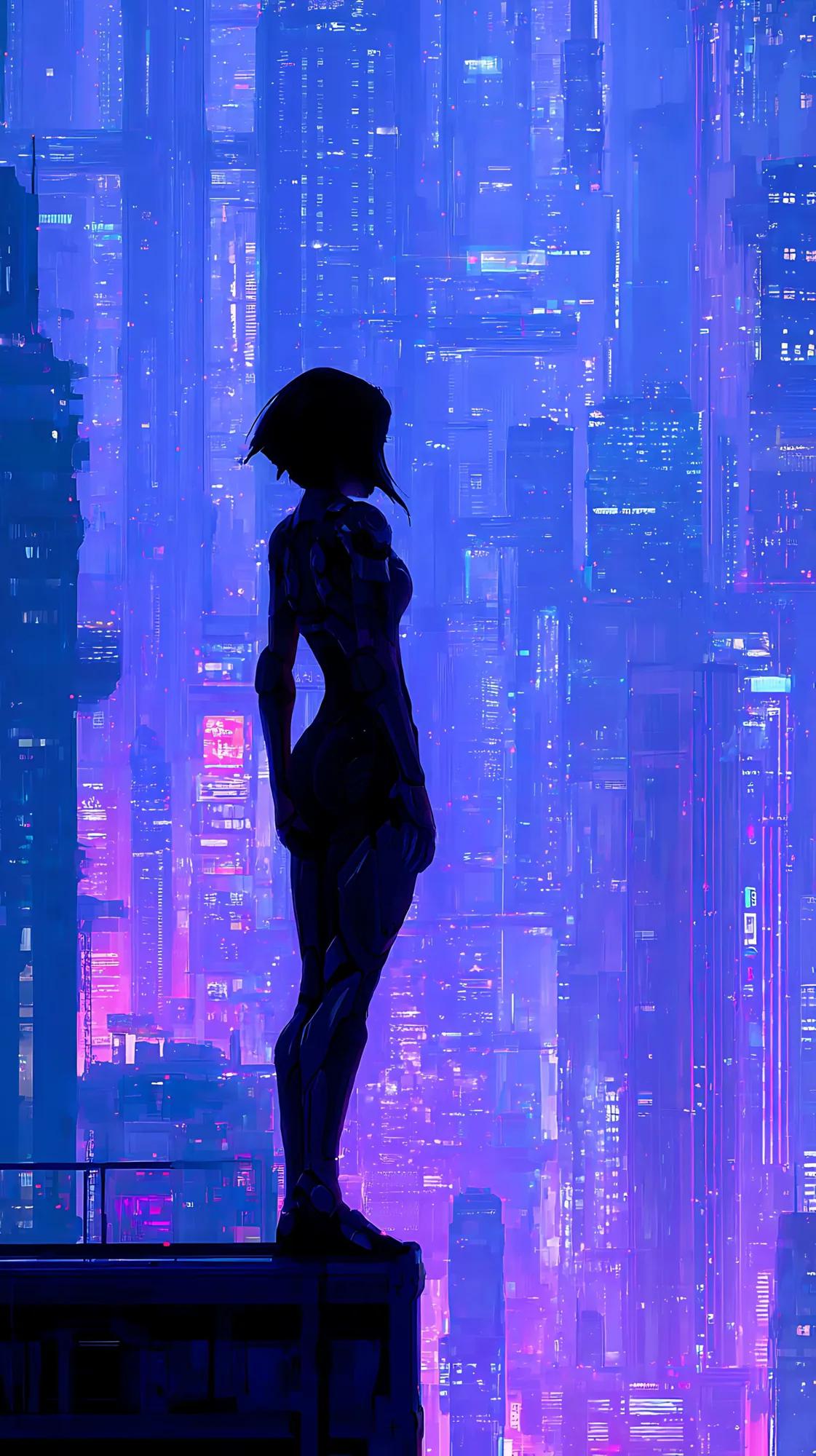 Cyberpunk example showing a people or portrait