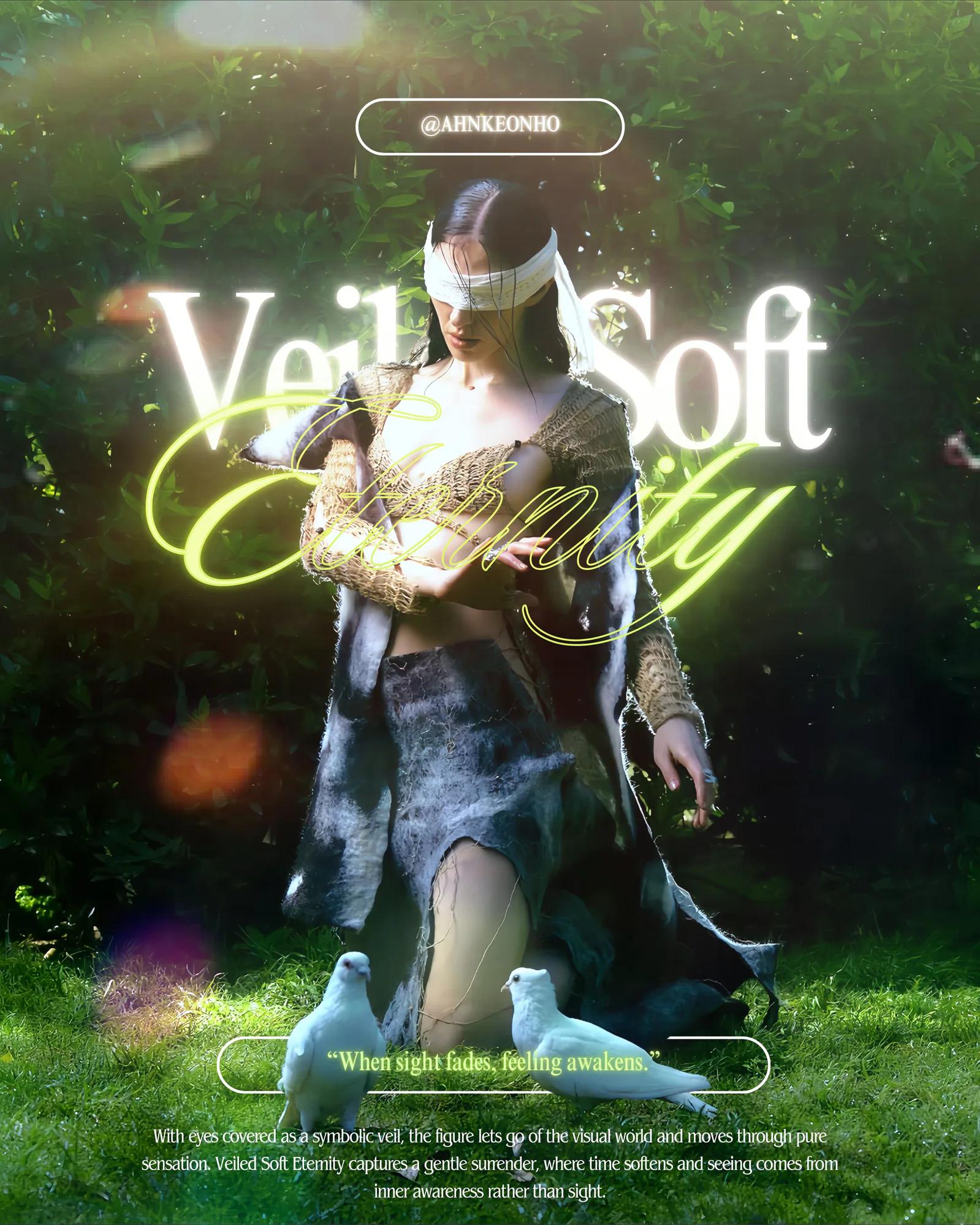 Ethereal example showing a editorial composition