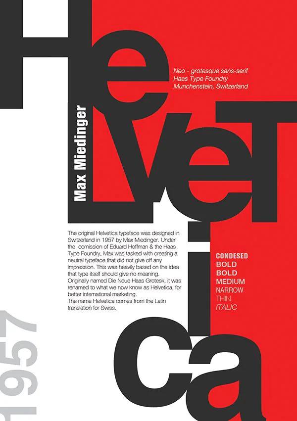 International Typographic Style example showing a editorial composition