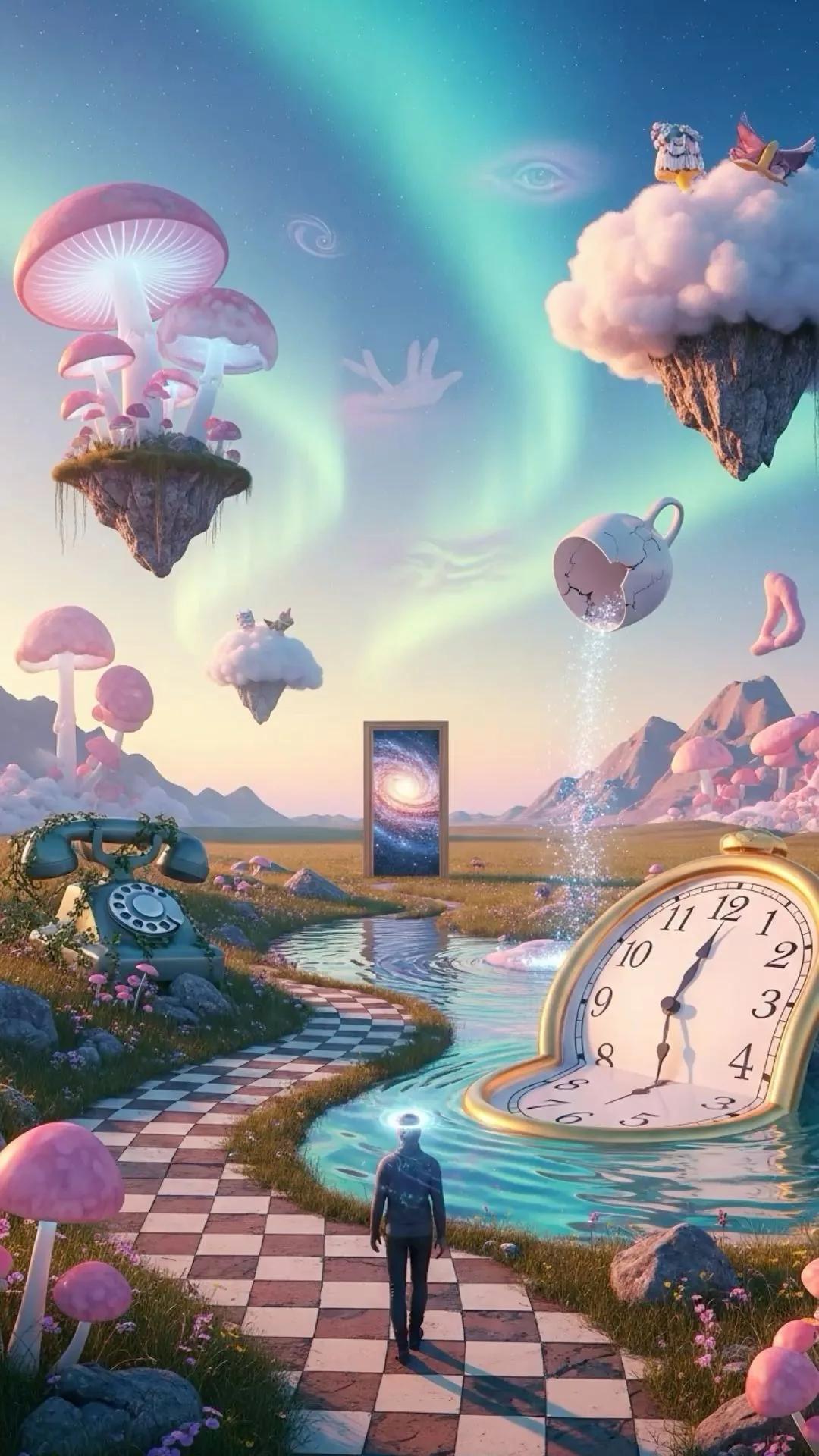 Magical Realism example showing a website or presentation visual
