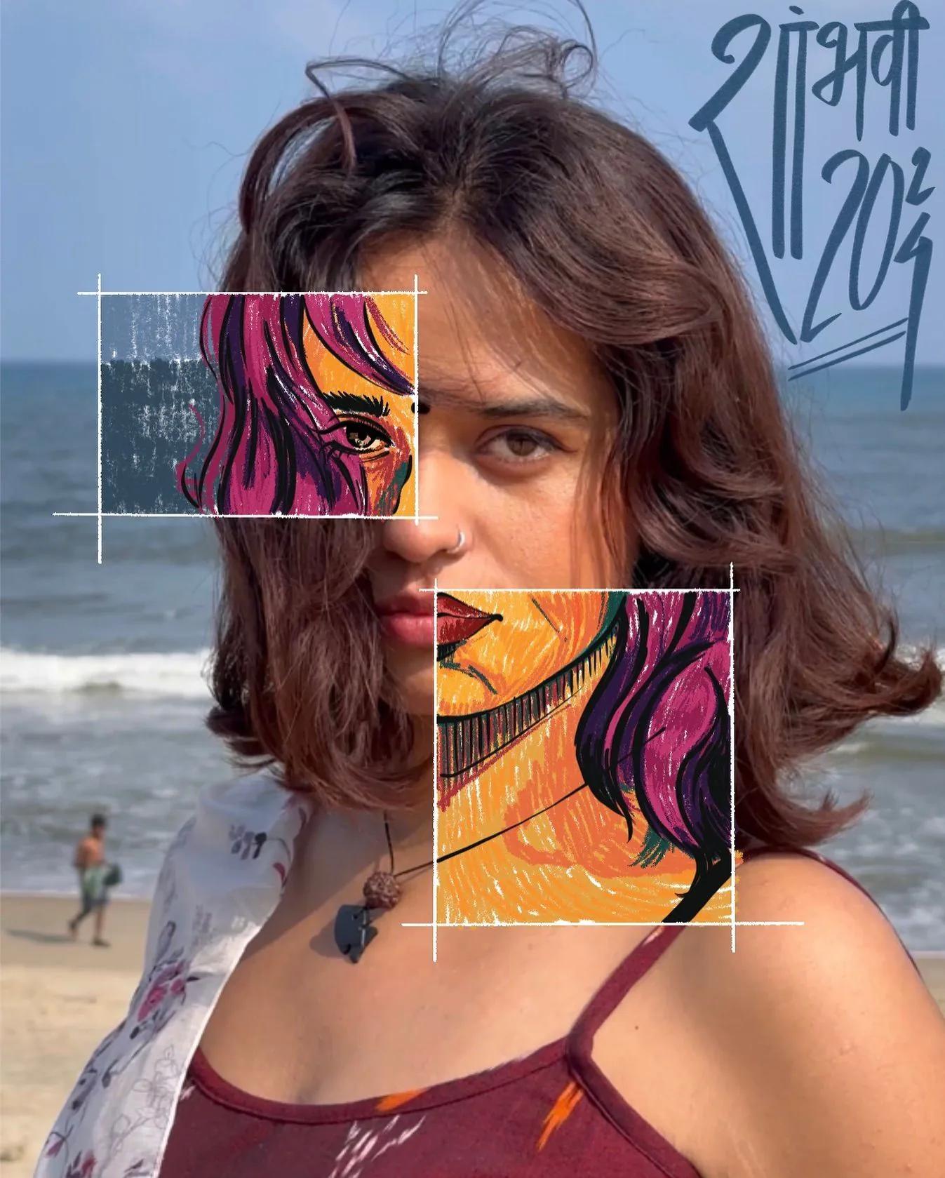 Mixed-Media Collage example showing a editorial composition
