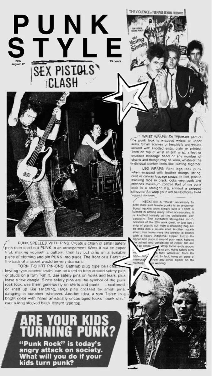 Punk Zine example showing a people or portrait
