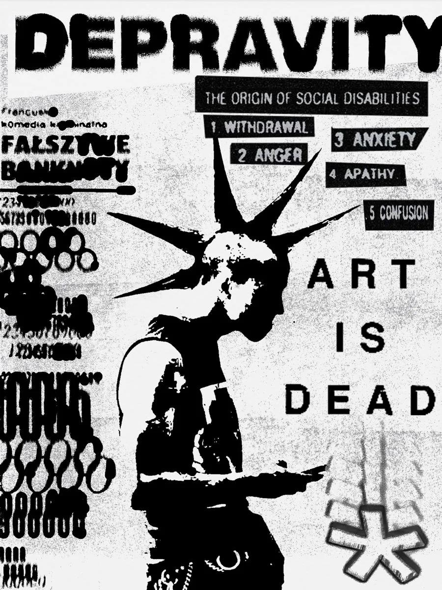 Punk Zine example showing a social media creative