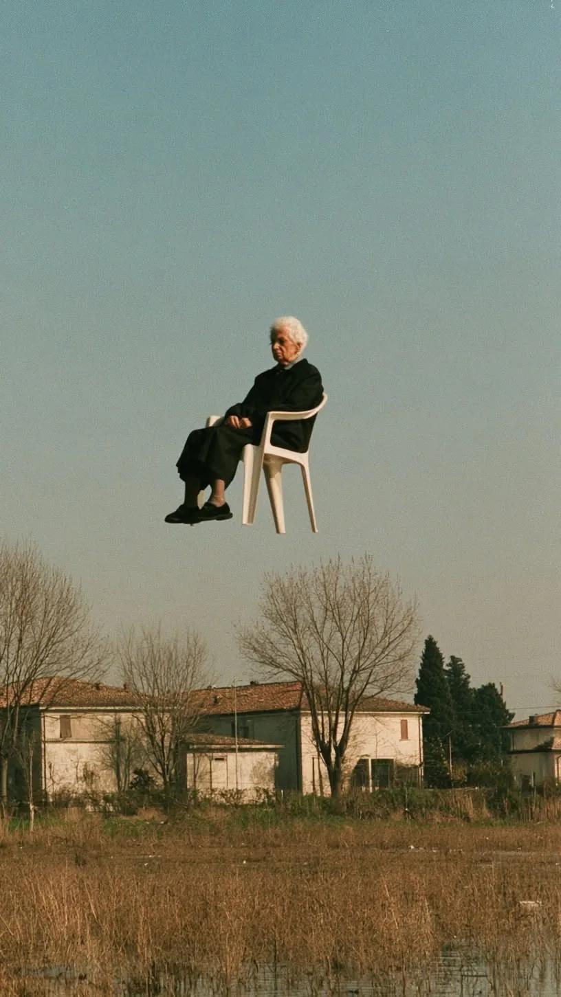 Surrealism example showing a editorial composition